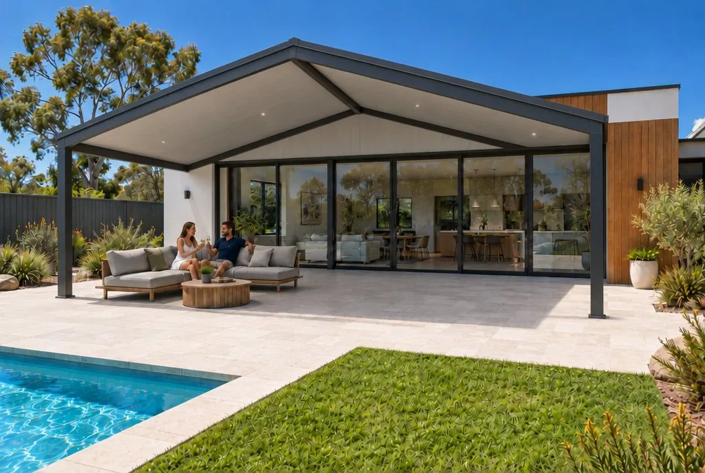 Gable Roof Patio added to the same backyard